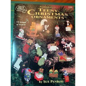 Plastic Canvas Teeny Christmas Ornaments Book Sue Penrod 15 Festive Designs 10-M